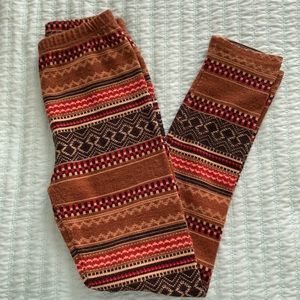 Patterned thick leggings